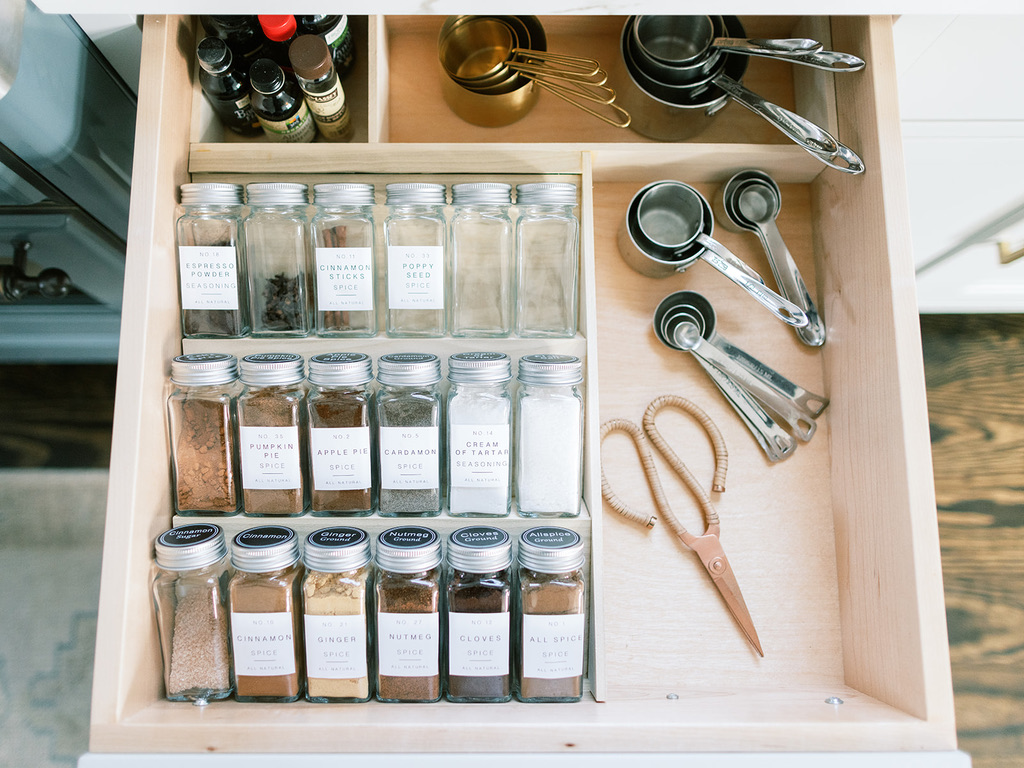 Customizable Spice Rack Drawer Organizer, Horizontal, Spice Storage Kitchen  Drawer Organization, Pantry Drawer Organizer Inserts, Declutter 